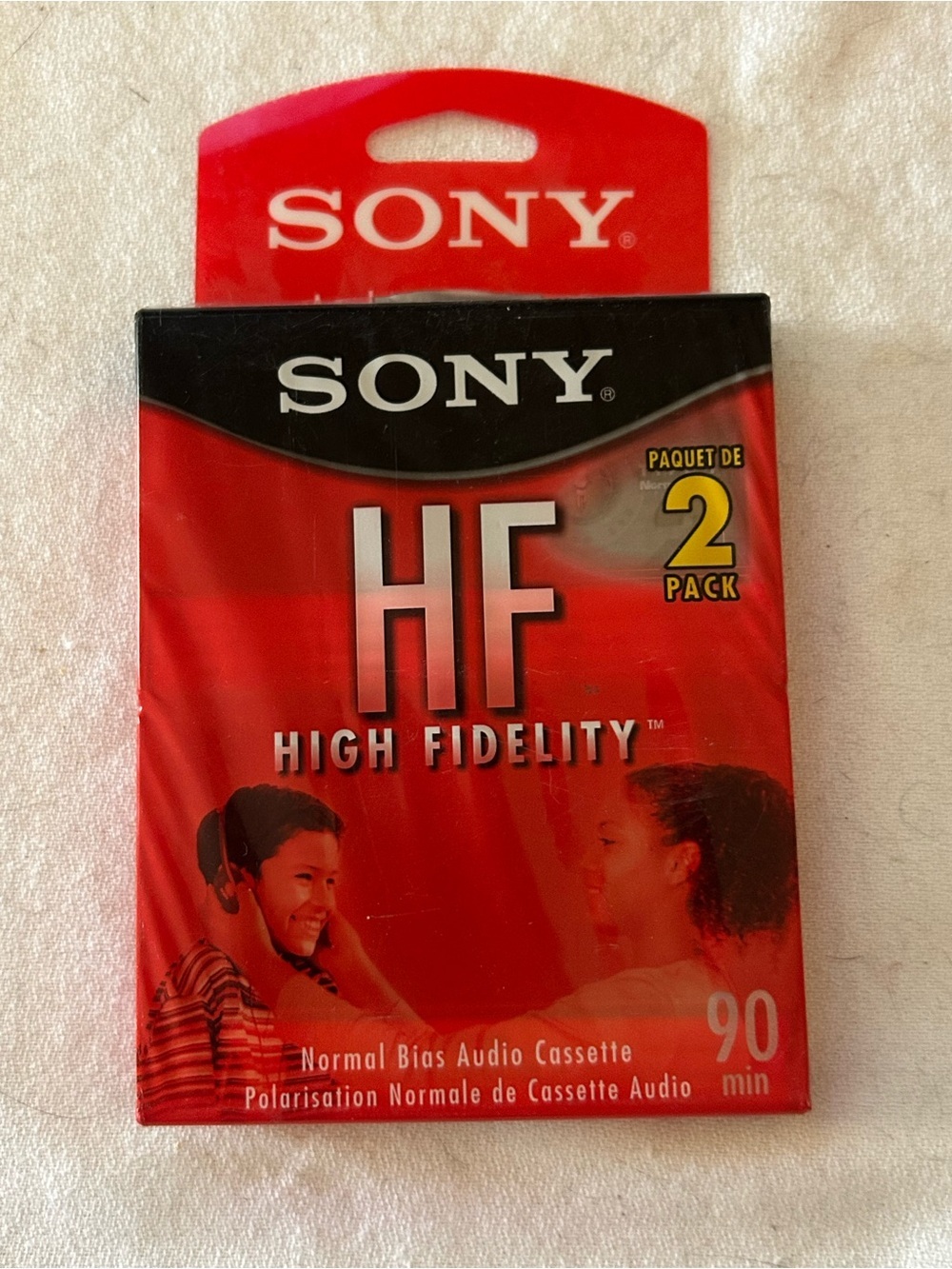 Sony High Fidelity HF Blank Audio Cassette Tape 2 Pack 90 Minutes New Sealed